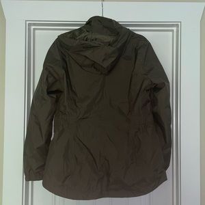 Womens large army green Northface rain jacket